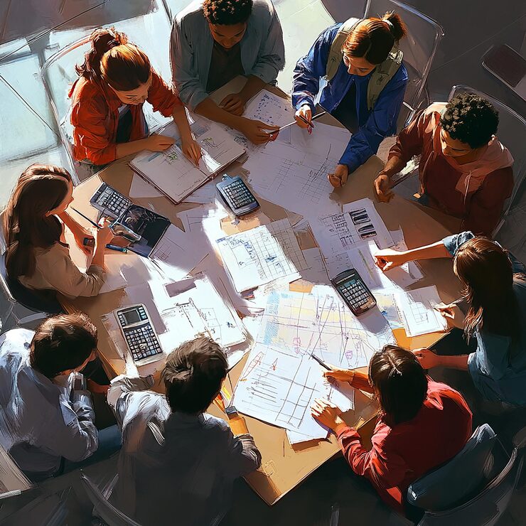 quotstudents engaged solving challenging math problemquot_1324785 164444